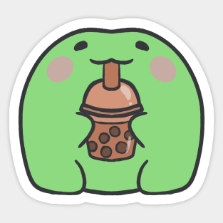 Choccy milk drinking frog Sticker